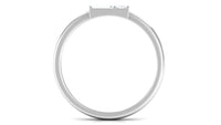 Certified Natural Diamond Promise Ring in East West Style
