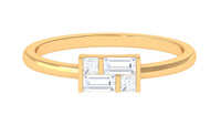 Certified Natural Diamond Promise Ring in East West Style