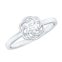Nature Inspired Diamond Cute Promise Ring with Certificate