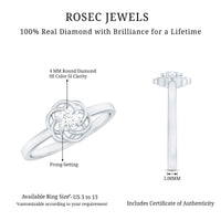 Nature Inspired Diamond Cute Promise Ring with Certificate