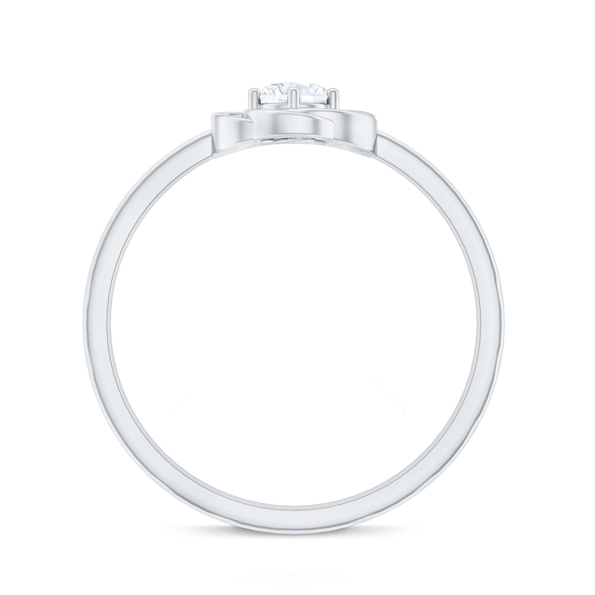 Nature Inspired Diamond Cute Promise Ring with Certificate