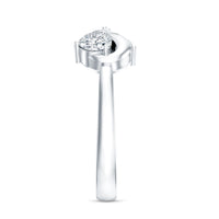 Rosec Jewels Lab Grown Diamond Toi Et Moi Promise Ring with infinity knot, featuring two sparkling diamonds on a sleek band.