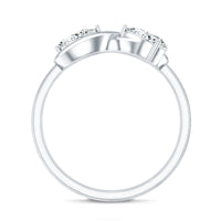 Lab grown diamond Toi Et Moi promise ring with infinity knot design by Rosec Jewels, featuring two sparkling diamonds on a sleek band.