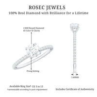 Minimalist Diamond Classic Engagement Ring