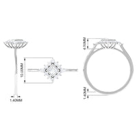 Designer Diamond Engagement Ring with Halo