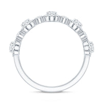 Designer Lab Grown Diamond Half Eternity Wedding Band Ring