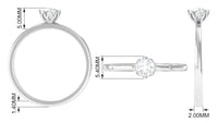 Natural Diamond Solitaire Promise Ring For Women