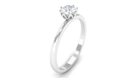 Natural Diamond Solitaire Promise Ring For Women