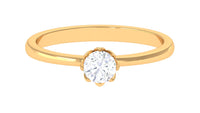 Natural Diamond Solitaire Promise Ring For Women