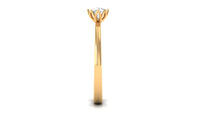 Natural Diamond Solitaire Promise Ring For Women