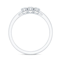 Lab Grown Oval Diamond 3 Stone Engagement Ring
