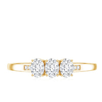 Lab Grown Oval Diamond 3 Stone Engagement Ring