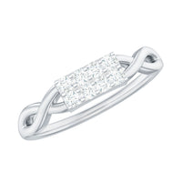 Contemporary Diamond Engagement Ring with Infinity Shank