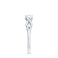 Contemporary Diamond Engagement Ring with Infinity Shank