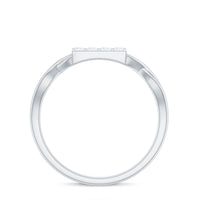 Contemporary Diamond Engagement Ring with Infinity Shank