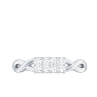 Contemporary Diamond Engagement Ring with Infinity Shank
