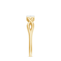 Contemporary Diamond Engagement Ring with Infinity Shank
