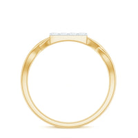 Contemporary Diamond Engagement Ring with Infinity Shank