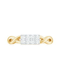 Contemporary Diamond Engagement Ring with Infinity Shank