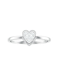 Certified Natural Diamond Heart Promise Ring