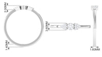 Illusion Set Real Diamond Promise Ring for Her