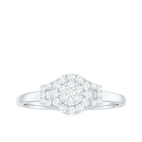 Real Diamond Engagement Ring with Halo