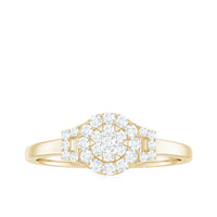 Real Diamond Engagement Ring with Halo