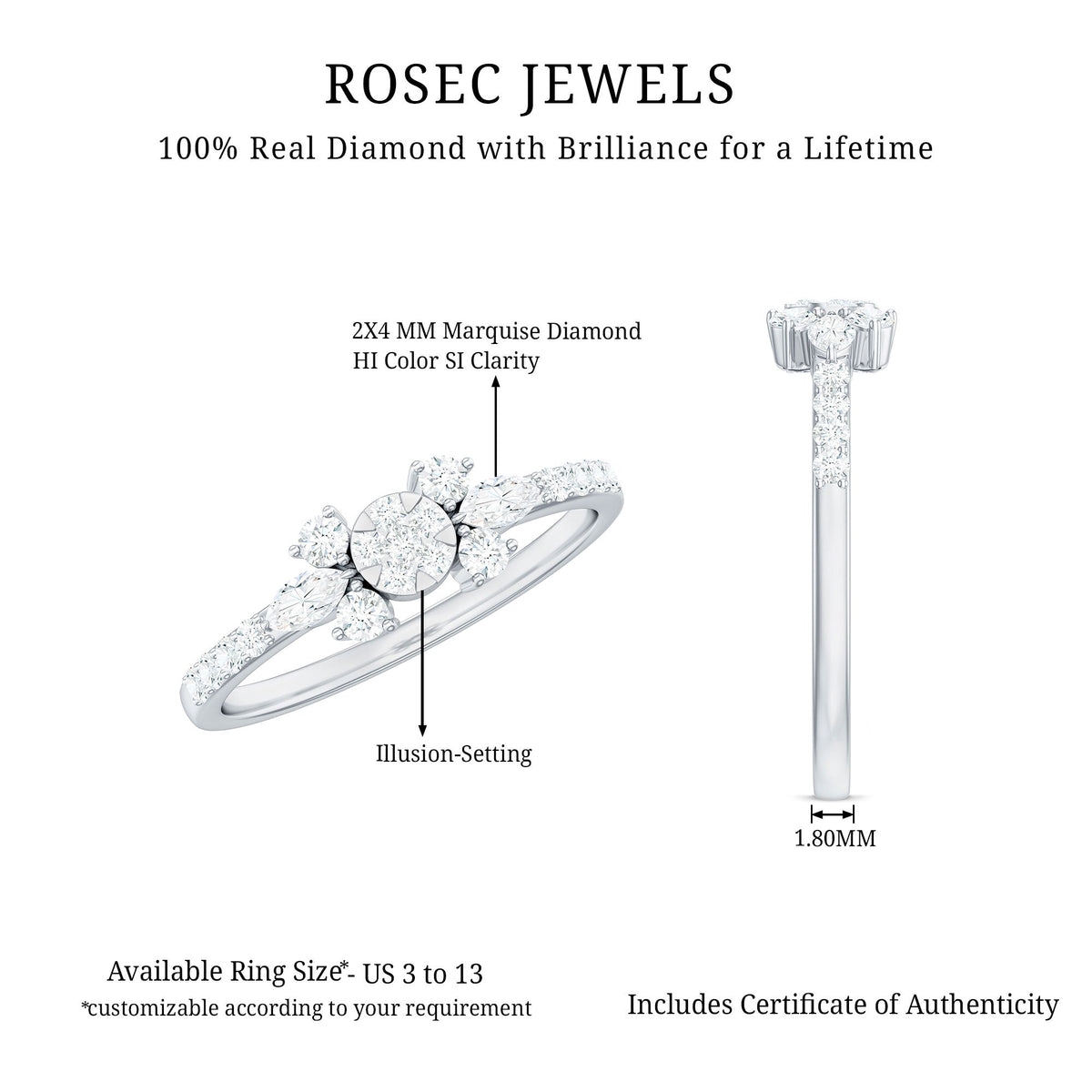 Certified Real Diamond Promise Ring