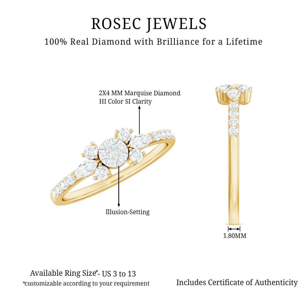 Certified Real Diamond Promise Ring