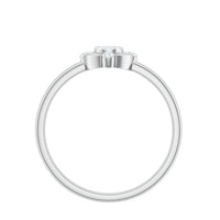 Natural Pear Shaped Diamond Cluster Engagement Ring