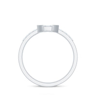 Minimal Diamond Triangular Engagement Ring