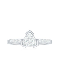 Minimal Diamond Triangular Engagement Ring