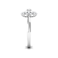 Certified Real Diamond Flower Engagement Ring