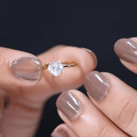 1 CT Heart Shape Certified Moissanite Engagement Ring