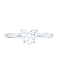 1 CT Heart Shape Certified Moissanite Engagement Ring