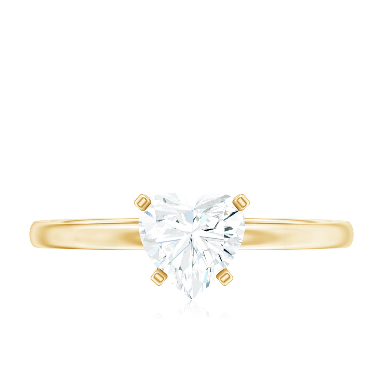 1 CT Heart Shape Certified Moissanite Engagement Ring