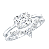 Certified 6X8 MM Oval Lab Grown Diamond Engagement Ring With Enhancer