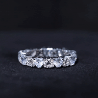 Certified Lab Grown Diamond Heart Wedding Band