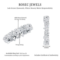 Certified Lab Grown Diamond Heart Wedding Band