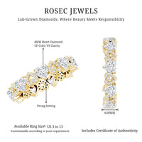 Certified Lab Grown Diamond Heart Wedding Band