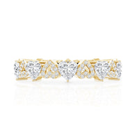 Certified Lab Grown Diamond Heart Wedding Band