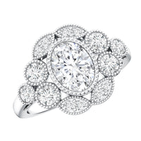 Certified Lab Grown Diamond Oval Engagement Ring