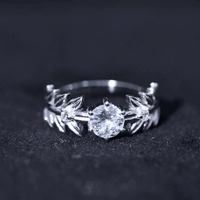Yellow lab grown diamond engagement ring with nature-inspired design by Rosec Jewels, showcasing a 6 mm central stone and delicate band.