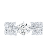 6 MM Lab Grown Diamond Nature Inspired Engagement Ring
