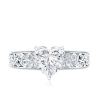 2 Carat Lab Grown Diamond Heart Engagement Ring
