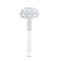 Certified 7 MM Lab Grown Diamond Halo Engagement Ring