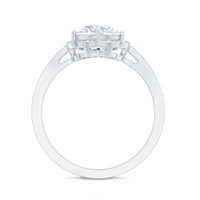 Certified 7 MM Lab Grown Diamond Halo Engagement Ring