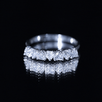 Certified Lab Heart Shaped Diamond Half Eternity Ring
