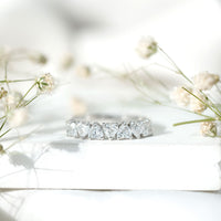 Certified Lab Heart Shaped Diamond Half Eternity Ring