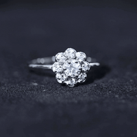 Certified Lab Grown Diamond Flower Promise Ring For Women